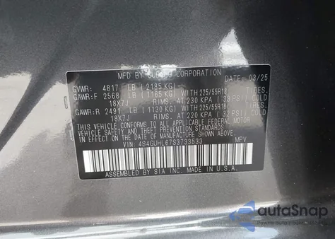 2025 Subaru Crosstrek Limited from USA, damaged, VIN 4S4GUHL67S3733533